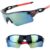 JustGoFit Óculos de Sol Esportivo Masculino Lentes Espelhadas Azul-Verde UV400