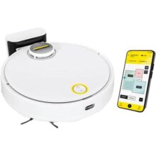 Kärcher Robô Aspirador de Pó RCV 3 com Mapeamento Inteligente, Aspira e Passa Pano. Controle via Aplicativo. Autonomia de 120 min. Navegação a Laser LiDAR e Sensor 360° – Bivolt