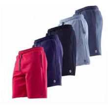 Kit 05 Bermuda Masculina Moletom Bolso Cordão Fit Elastico