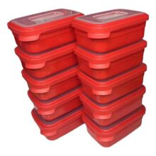 Kit 10 Marmitinhas 500ml – Freezer & Microondas
