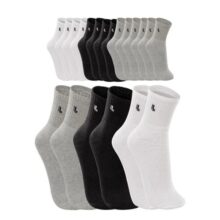 Kit 10 Pares Meias Lupo Masculina Cano Medio Algodão Walk