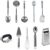 KIT 10 Pçs Inox Colher Concha Massa Escumad Triturad Ralador Espatula Bolo Batedor Sorvete