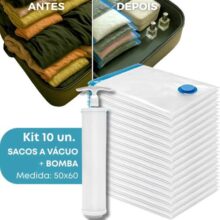 Kit 10 Sacos A Vácuo Magnow 50×60 Cm Com Bomba Manual Incluso