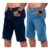 Kit 2 Bermudas Masculinas Jeans C\ Lycra Slim Fit