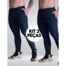 Kit 2 Calças Jogger Masculina Dinamic Treino Punho Elastico