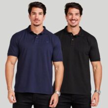 Kit 2 Camisa Camiseta Polo Masculina Slim Blusa Esportiva