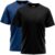 Kit 2 Camisetas Masculinas Dry Fit Sandrini Preto Azul Esporte Corrida Treino Fitness Academia Manga Curta (BR Alfa G Regular Azul e Preto)