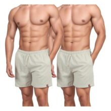 Kit 2 Short De Linho Masculino Básico Mauricinho Premium