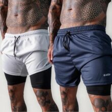 Kit 2 Shorts 2 Em 1 Masculino Dryfit Academia