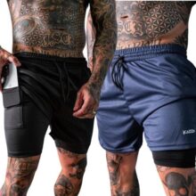 Kit 2 Shorts 2 Em 1 Masculino Dryfit Academia