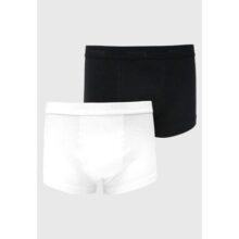 Kit 2pçs Cueca Hering Boxer Liso BrancoPreto