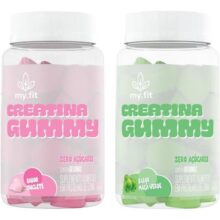 Kit 2x Creatina Gummy, Sabor Chiclete e Maçã Verde (120 Gomas)