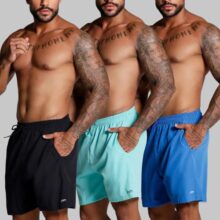 Kit 3 Bermuda .MM Tactel – Masculina