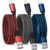 Kit 3 Cabos para Iphone USB Lightning Carregamento Rápido 5A Reforçado Nylon Trançado Previne Enrolamento 1 Metro LED Integrado