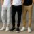 Kit 3 Calça Jogger Masculina Sarja Com Punho Streetwear
