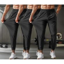 Kit 3 Calça Masculina Com Elastano Esportiva Fitness Slim