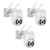 Kit 3 Cameras Ip Wifi Rotativa Externa Prova D Água Hd Icsee Cor Branca