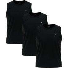 Kit 3 Camisas Regatas Dry-fit Masculina Sandrini Academia