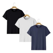 Kit 3 Camiseta Masculina Básica Lisa Algodão P/m/g/gg Origns