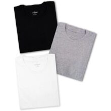 Kit 3 Camisetas Básicas Masculinas Sandrini Preto ou Sortido Algodão Premium Conforto Casual Dia a Dia