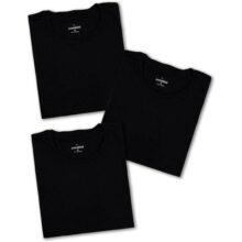 Kit 3 Camisetas Básicas Masculinas Sandrini Preto ou Sortido Algodão Premium Conforto Casual Dia a Dia