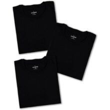 Kit 3 Camisetas Básicas Masculinas Sandrini Preto ou Sortido Algodão Premium Conforto Casual Dia a Dia