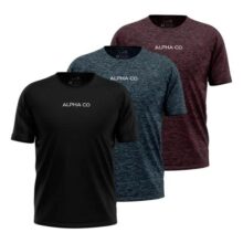 Kit 3 Camisetas Dry Alpha Co Masculina