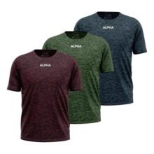 Kit 3 Camisetas Dry Alpha Co Masculina