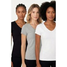 Kit 3 Camisetas Femininas De Malha Polo Wear Sortido