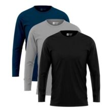 Kit 3 Camisetas Manga Longa Masculina Dry Uv Proteção Solar