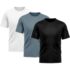 Kit 3 Camisetas Masculina Raglan Dry Fit Proteção Solar Uv Básica Lisa Treino