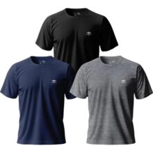 Kit 3 Camisetas Plus Size Masculinas Dry Fit Academia Verão