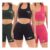 Kit 3 Conjunto Top Shorts Feminino Los Angeles Fitness