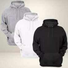 Kit 3 Moletom Blusa De Frio Agasalho Com Capuz Bem Quente