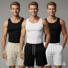 Kit 3 Short Masculino Linho Bermuda Casual Estilo Moda Praia