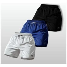 Kit 3 Shorts Bermuda Masculina Básico Mauricinho Tactel