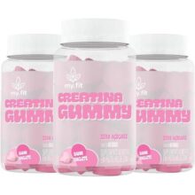 Kit 3x Creatina Gummy, Sabor Chiclete (180 Gomas) 3g de Creatina por Dose, Zero Açúcar – My Fit