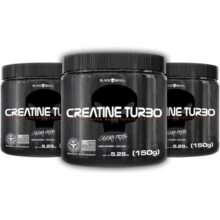 Kit 3X Creatine Turbo Suplemento Alimentar Black Skull 150g Caveira Preta Creatina Monohidratada Sem Sabor