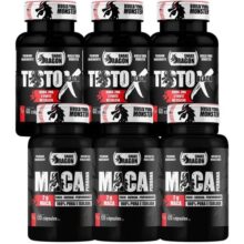 Kit 3x Maca Peruana 120 Cápsulas 2000mg Pura Premium Lepidium Meyenii Homens Mulheres Energia Resistência + 3x Vitaminas e Minerais X Black 60 Cáps Fonte De Calcio Rico Em Zinco Niacina Magnesio