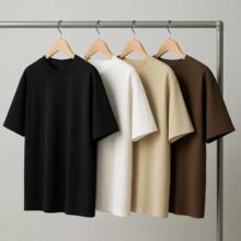 Kit 4 Camiseta Masculina Oversized Streetwear Lisa Algodão