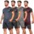 Kit 4 Conjuntos Dry Fit Masculino Camisas + Shorts Academia
