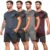 Kit 4 Conjuntos Dry Fit Masculino Camisas + Shorts Academia