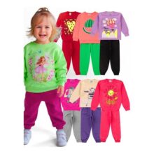 Kit 4 conjuntos em Moletom Menina (Tam. 1 ao 8)