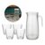 Kit 4 Copos De Vidro 220ml E Jarra Vidro 800ml Suco Agua Chá Transparente