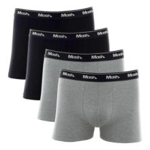 Kit 4 Cuecas Boxer Cotton Elástico Algodão Conforto Mash
