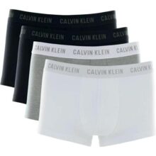 Kit 4 Cuecas Calvin Klein Low Rise Trunk Algodão Respirável Original, Tamanho GG