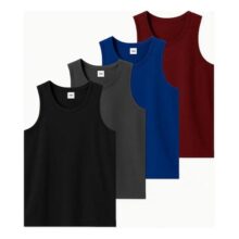 Kit 4 Regata Masculina Básica Academia Dry Fit Slim Verão Kit 5 Cores Sortidas Lisa G