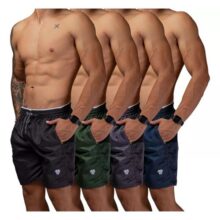 Kit 4 Short Praia Masculino Bermuda Tactel Academia Corrida