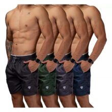 Kit 4 Short Praia Masculino Bermuda Tactel Academia Corrida