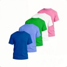 Kit 5 Camisetas Básicas Masculina Dry Fit Lisa Tradicional